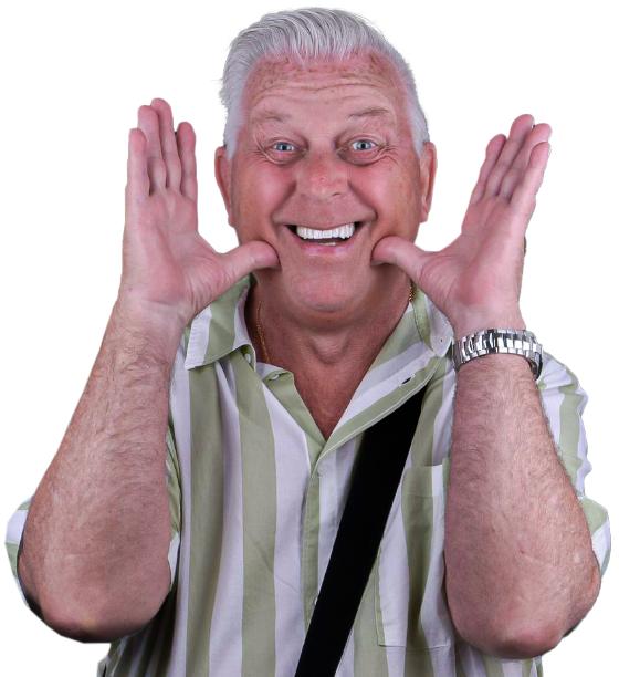 elder man smiling with his all on 4 restoration