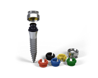 locator implant abutment and attachments for regular dental implants