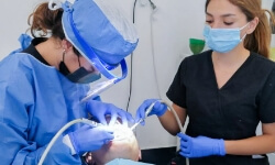 dentist in Cabo San Lucas placing same-day dental implants